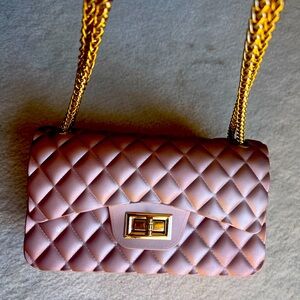 Quilted Jelly BABY PINK GOLD Chain